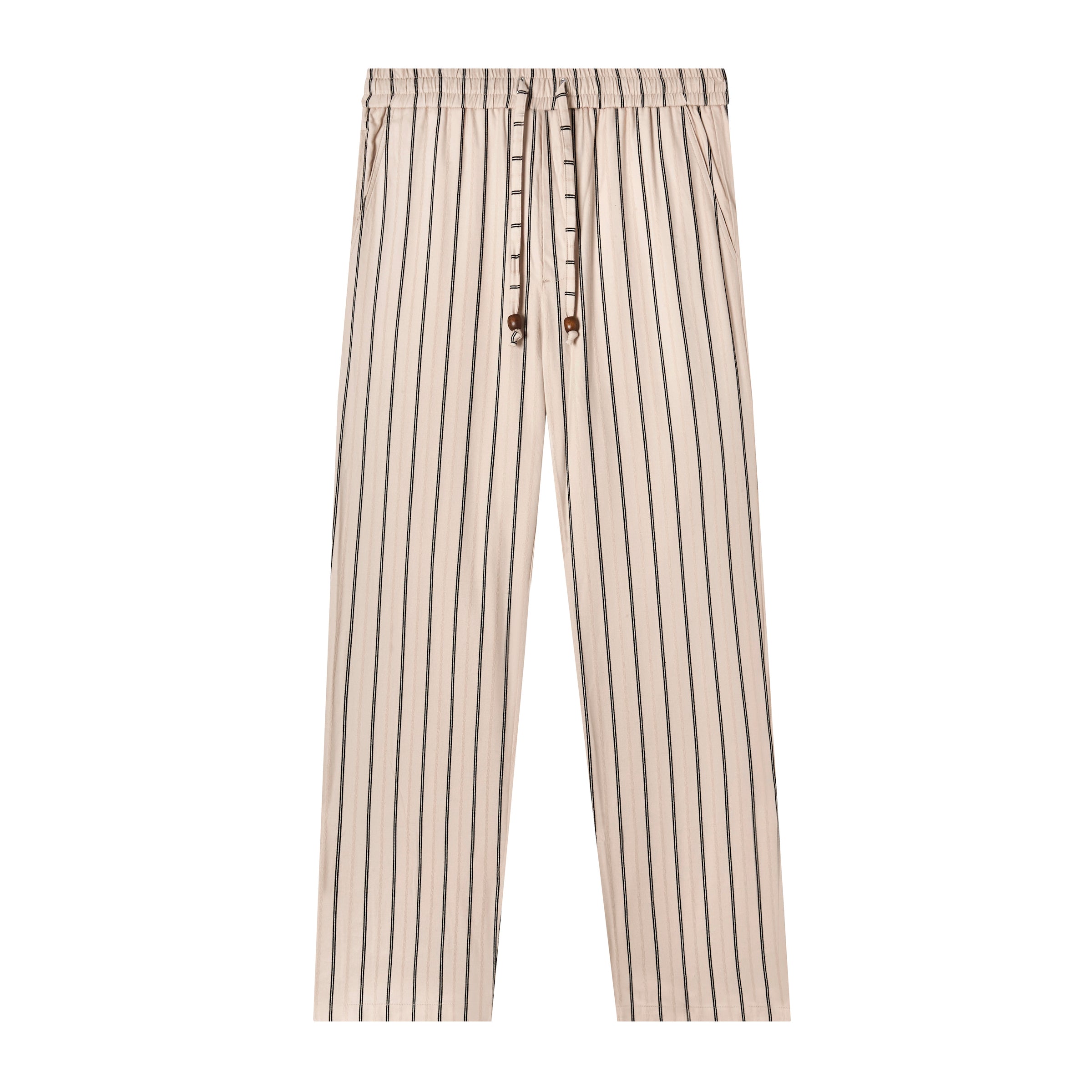 Tan and cheap white striped pants