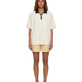 Raglan Terry Polo (Off-White)