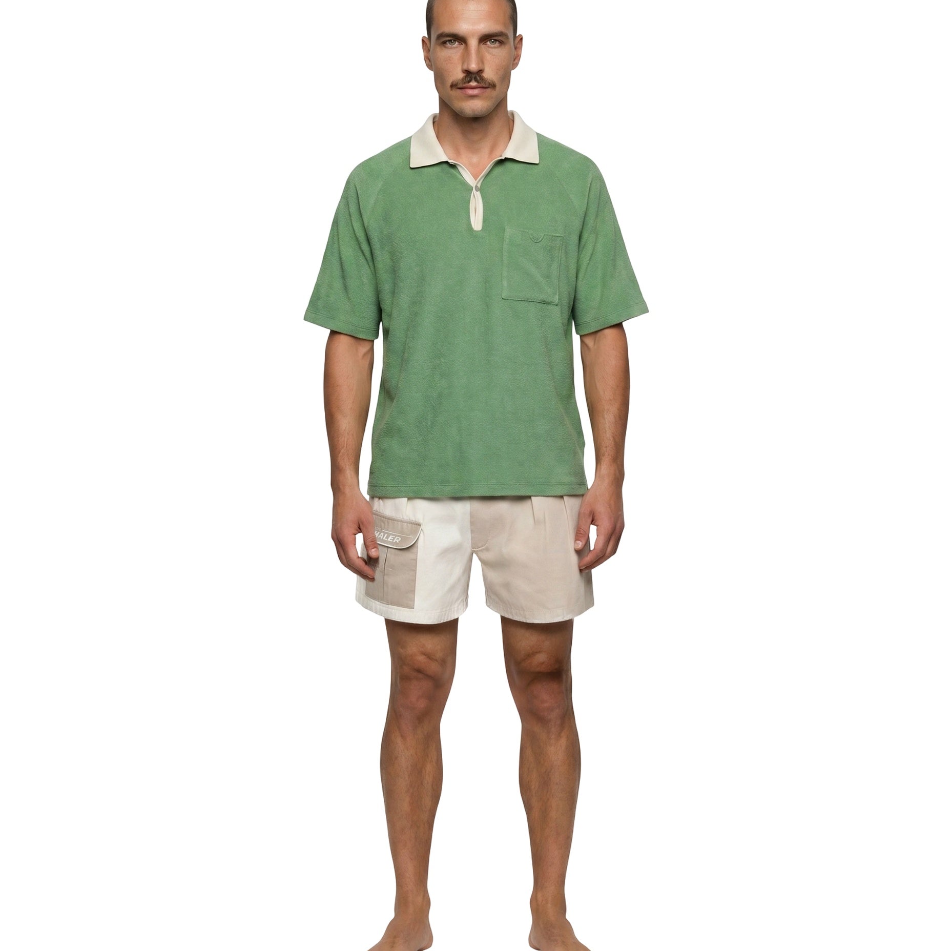 Raglan Terry Polo (Green)