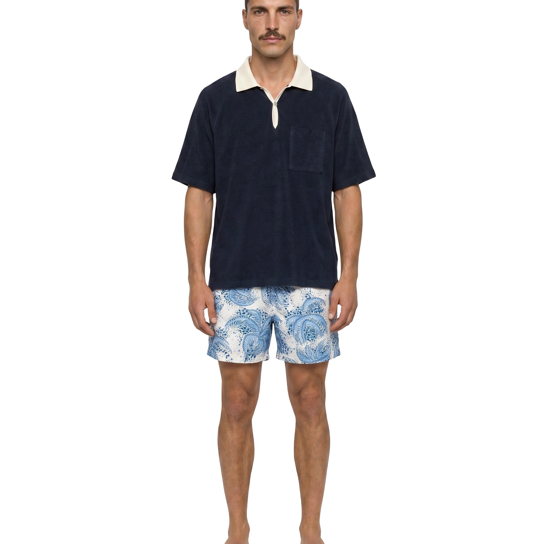 Raglan Terry Polo (Navy)