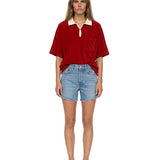Raglan Terry Polo (Red)