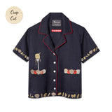 'Vongole!' Cabana ~ Crop Cut (Navy)