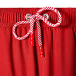 Close up of red and white drawstring