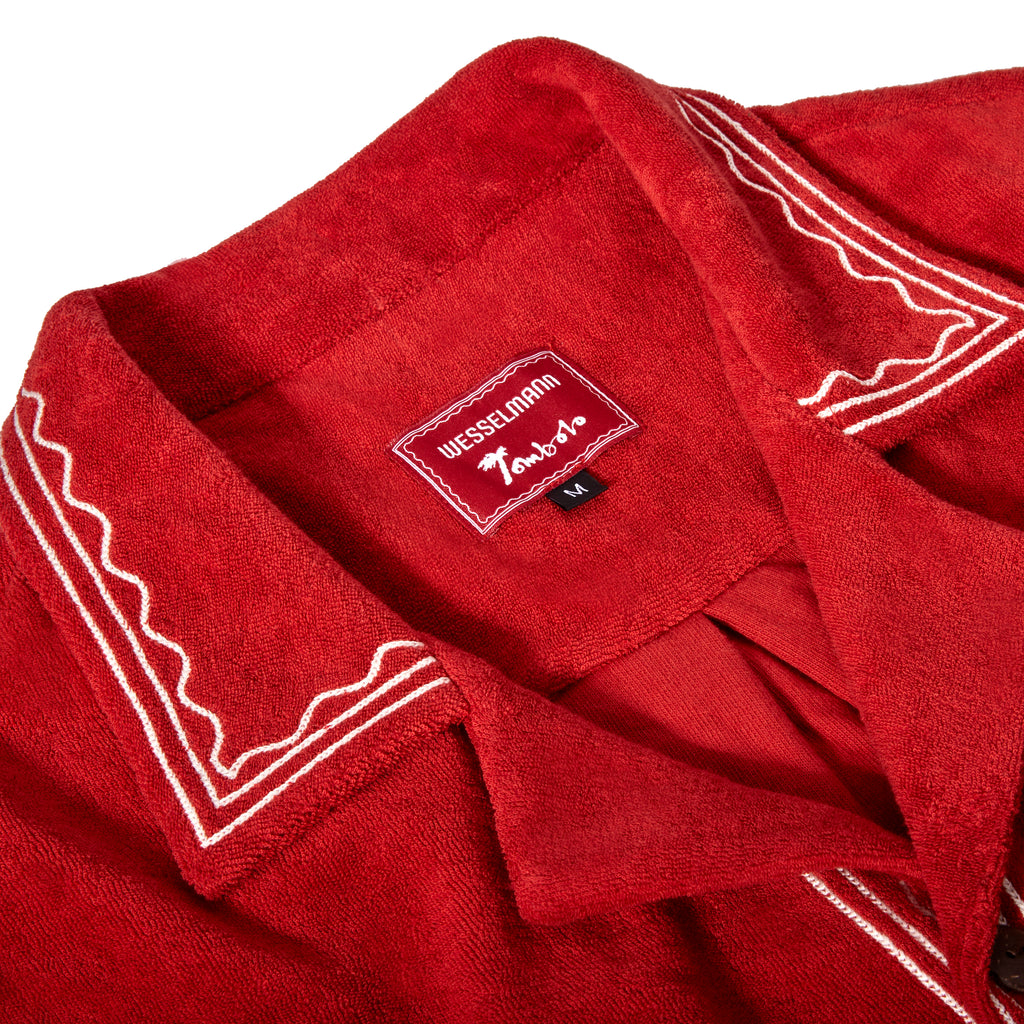 close up of interior shirt label showing Wesselman Tombolo