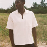 Raglan Mesh Polo (White)