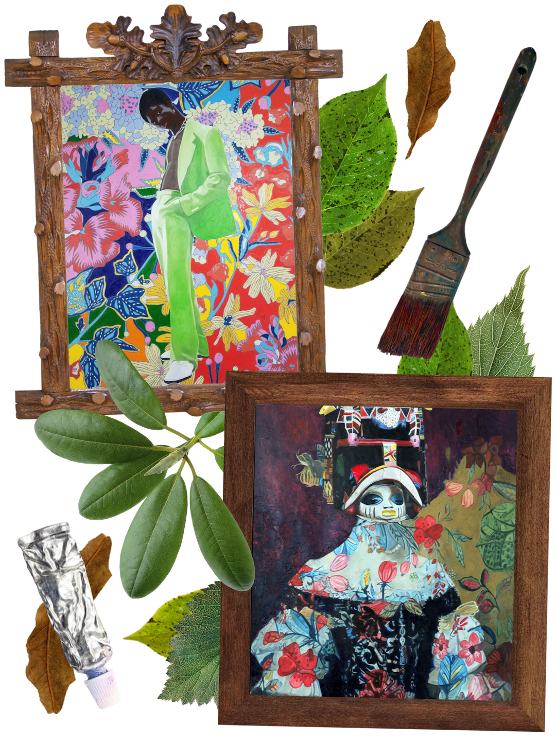Collage of Wole paintings