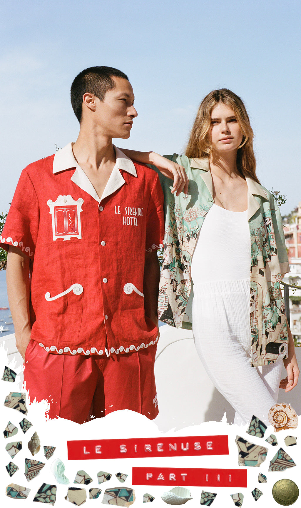 Le Sirenuse Part III Banner with two models