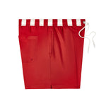 Side shot of swim trunks on white background