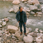 Man standing on rocks