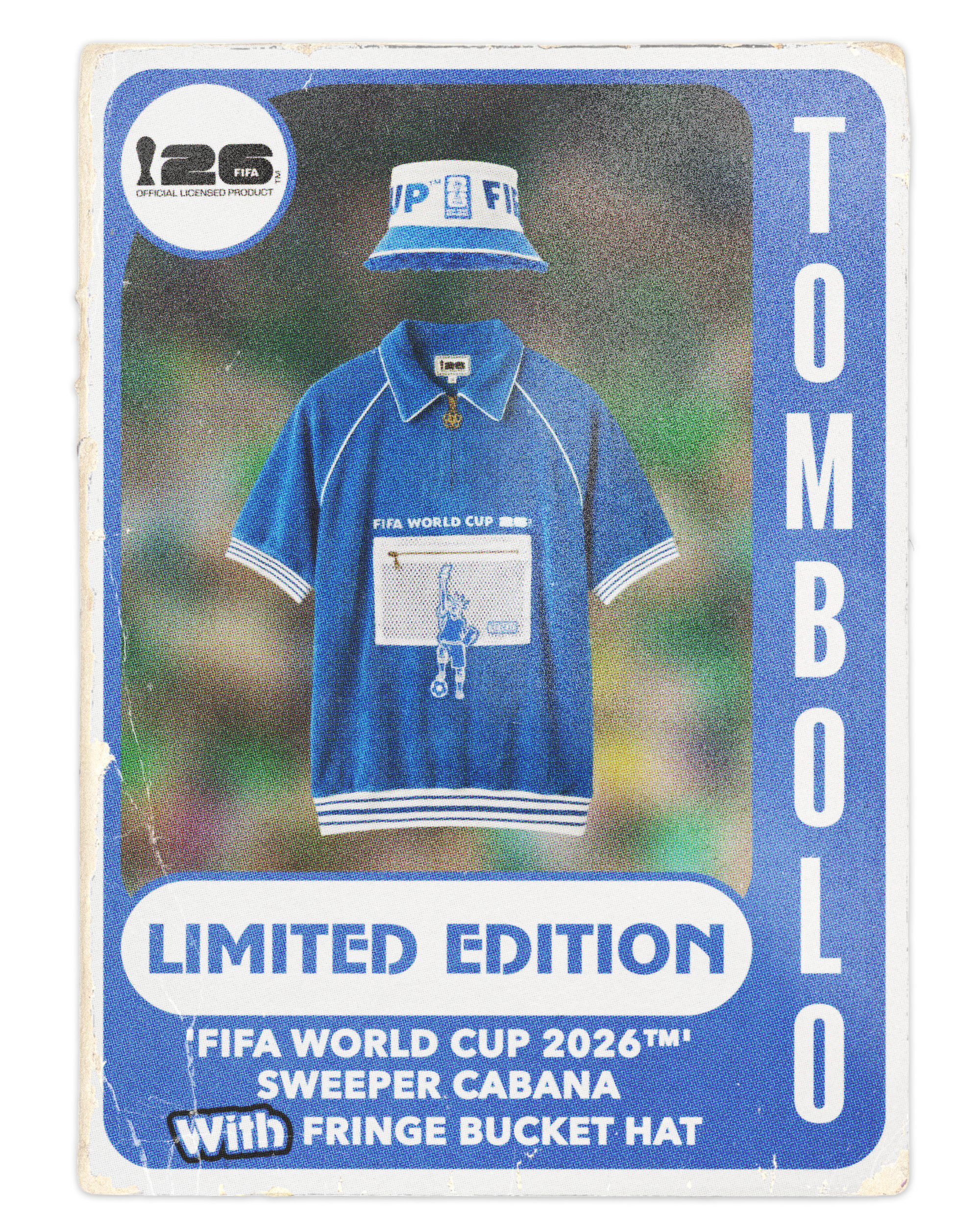 Baseball card featuring Fifa World Cup Shirt and matching hat. 