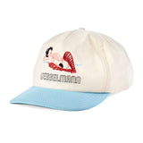 Side of cap with Wesselman on front panel