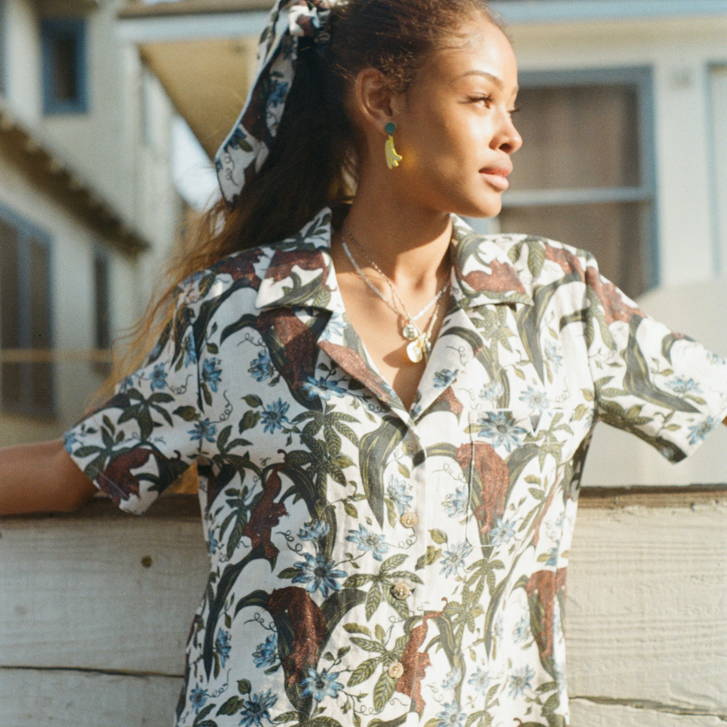 Lurking Jaguar - Scrunchie (White)