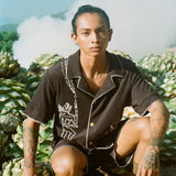 sleek and stylish stitching on this organic cotton terry cloth cabana set from Tombolo