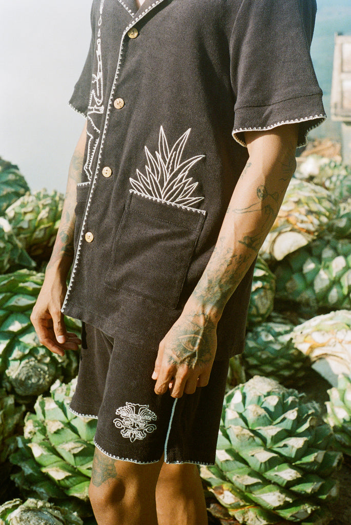 Tombolo and Agua Magica's reimagining of Mayordomo style in our first dark cabana set