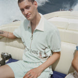 'Le Sirenuse' Half-Zip Cabana (Mint)