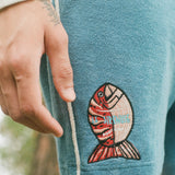 close up of fish applique