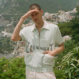 'Le Sirenuse' Half-Zip Cabana (Mint)