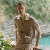 'Le Sirenuse' Half-Zip Cabana (Clay)