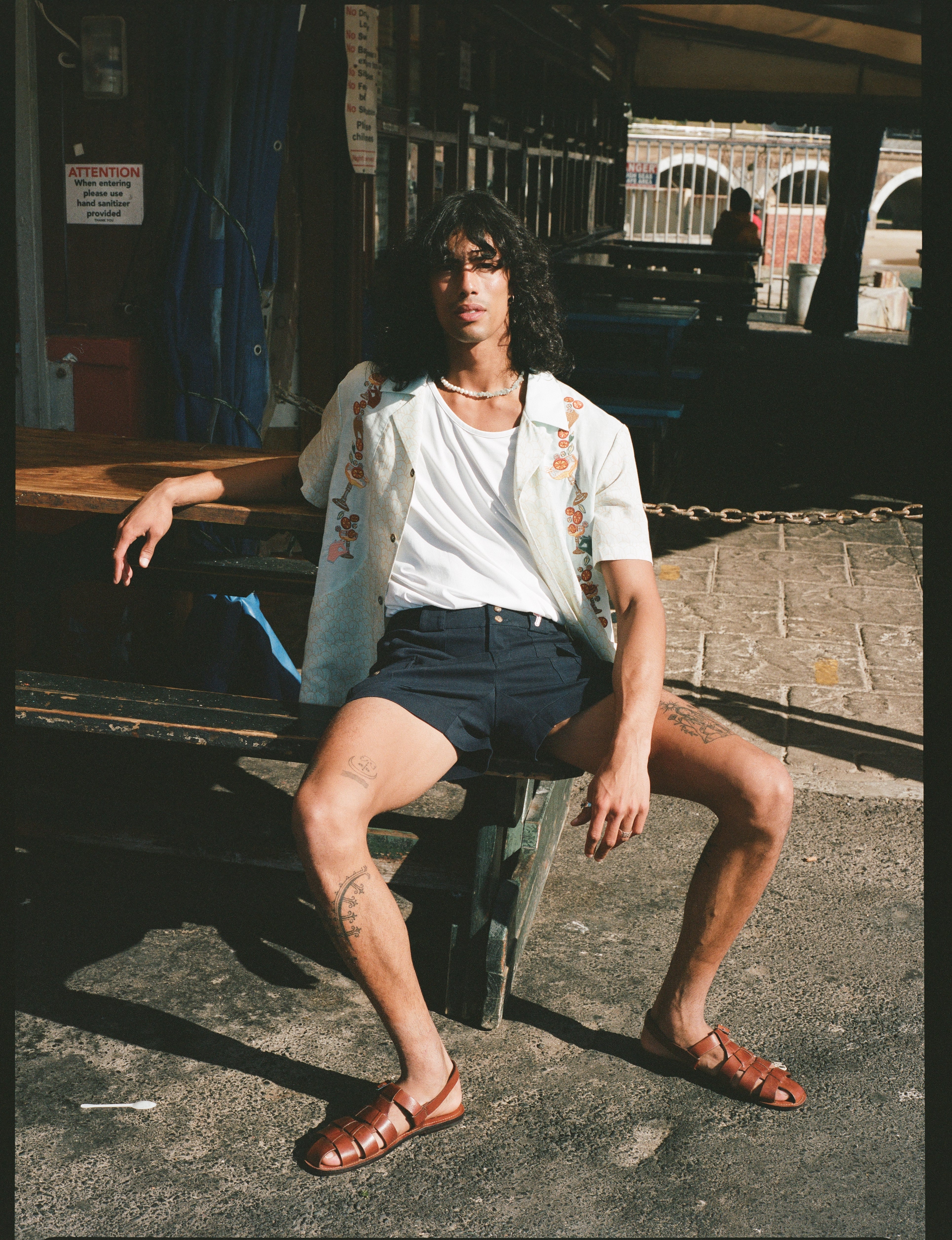 man sits on bench