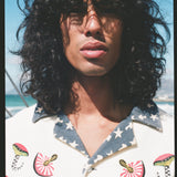 close up portrait of man staring straight on 