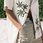 close up of shirt with one button closed