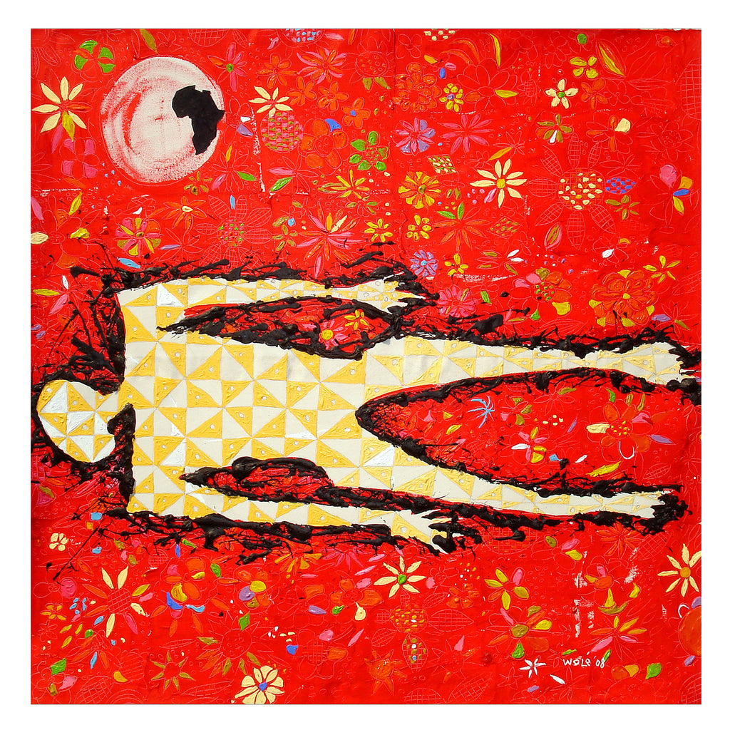 Photo of wole artwork with texture of shirt