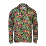 Lobster Rodeo Midnight Green- Tombolo Company's Unisex Hawaiian Shirt. Vintage-inspired clothing with a modern upgrade, aloha shirts and more.