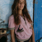 unisex organic cotton terry cloth cabana in pink for style and playful fun