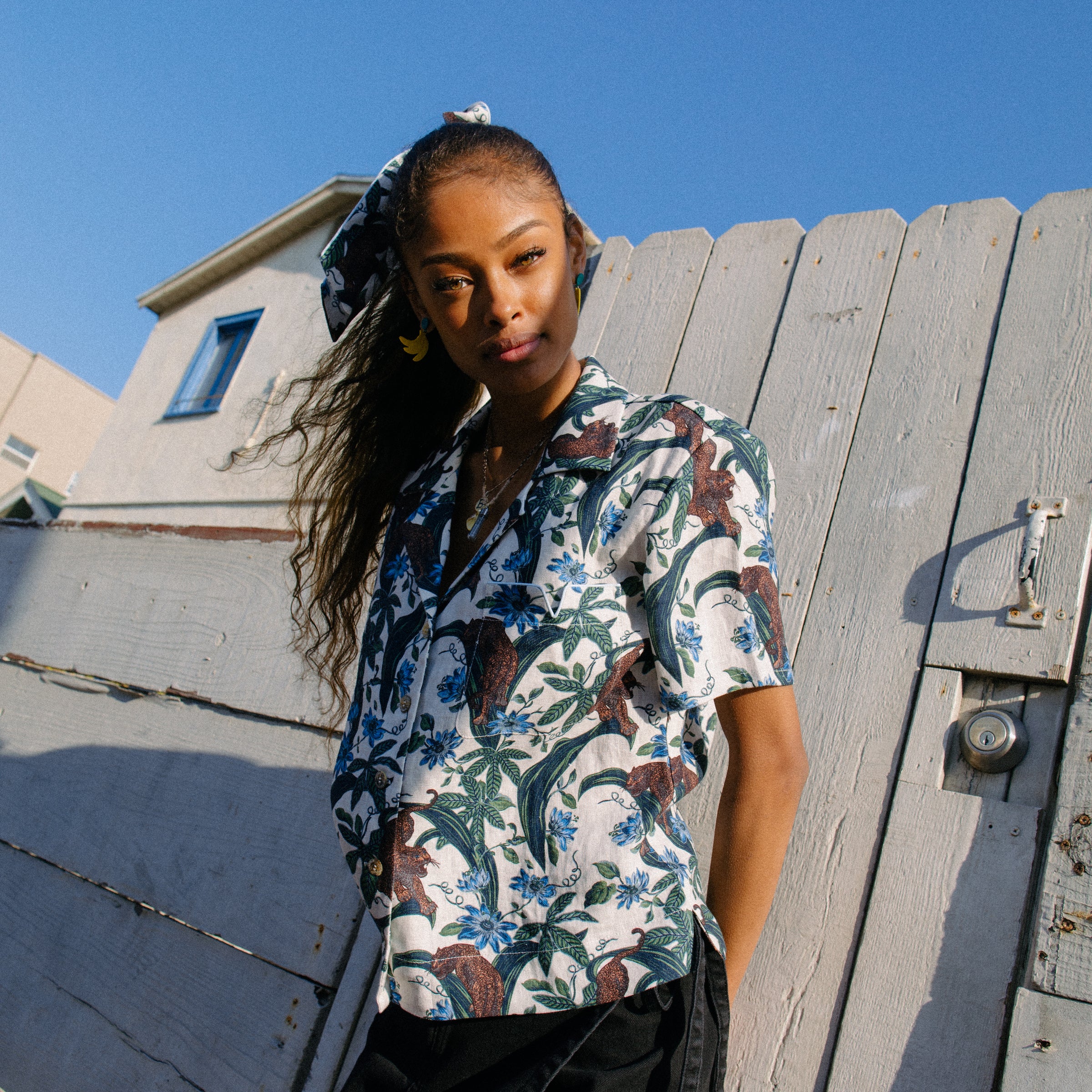 Lurking Jaguar ~ Crop Cut (White)