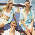 Three models all wearing le sirenuse limoncello shirts