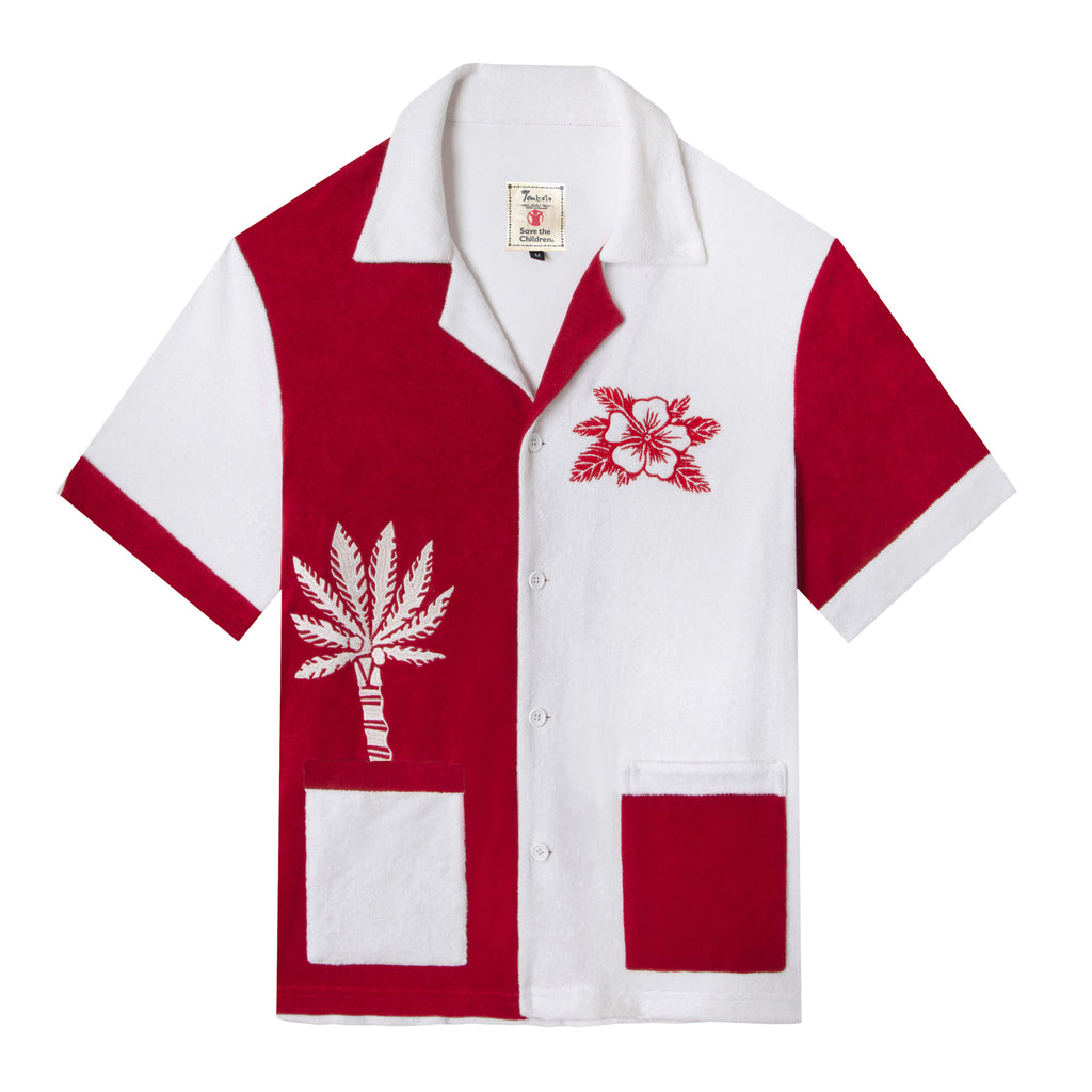 Tombolo x Save The Children collaboration shirt. Terrycloth. Supports COVID-19 relief. 