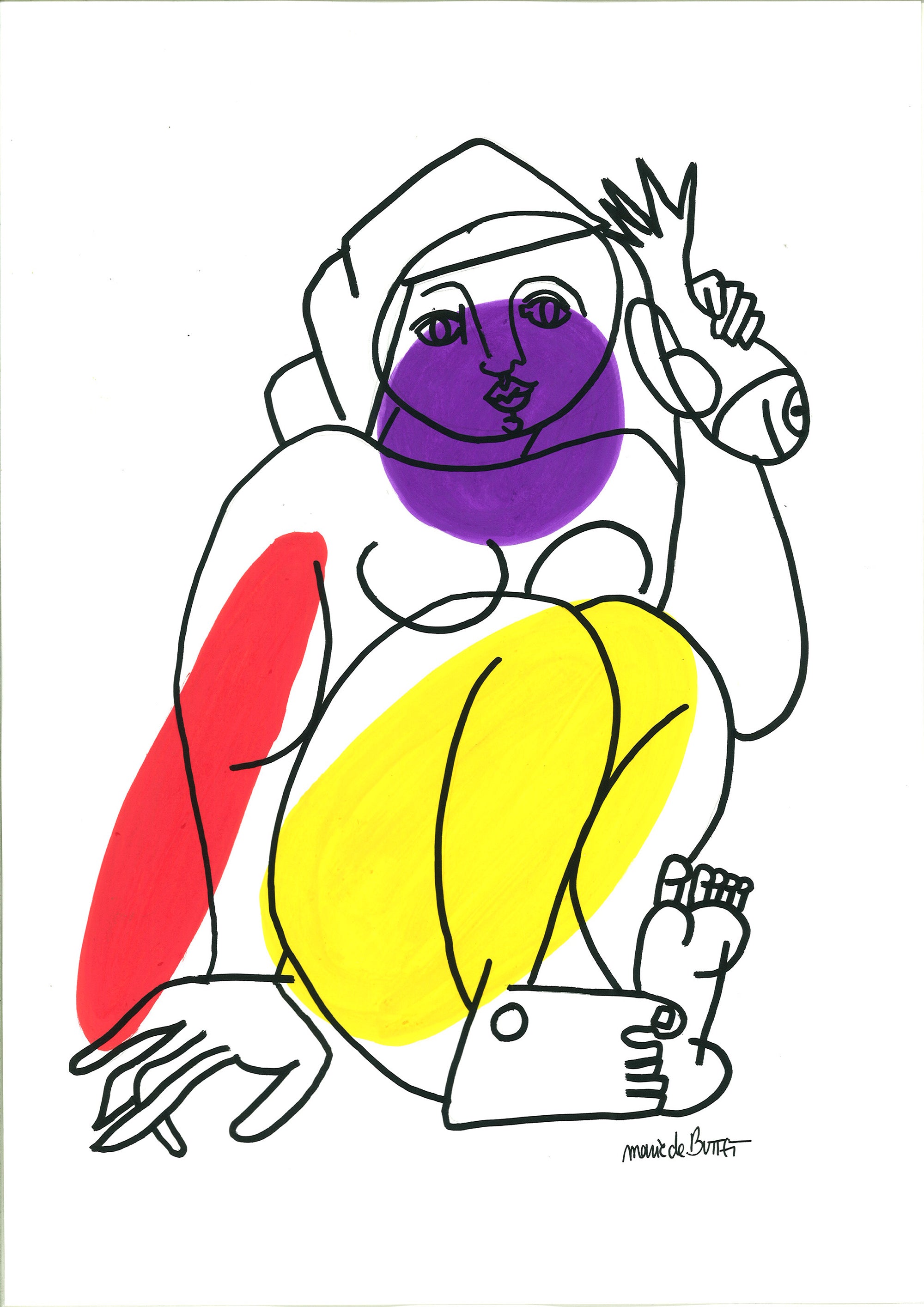 Marie de Buttet drawing