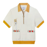 Dine al fresco in a shirt with all the ingredients you need for spaghetti alle vongole,part of a matching set in organic cotton terry cloth