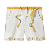 Lay flat of Tombolo Vongole shorts in terrycloth