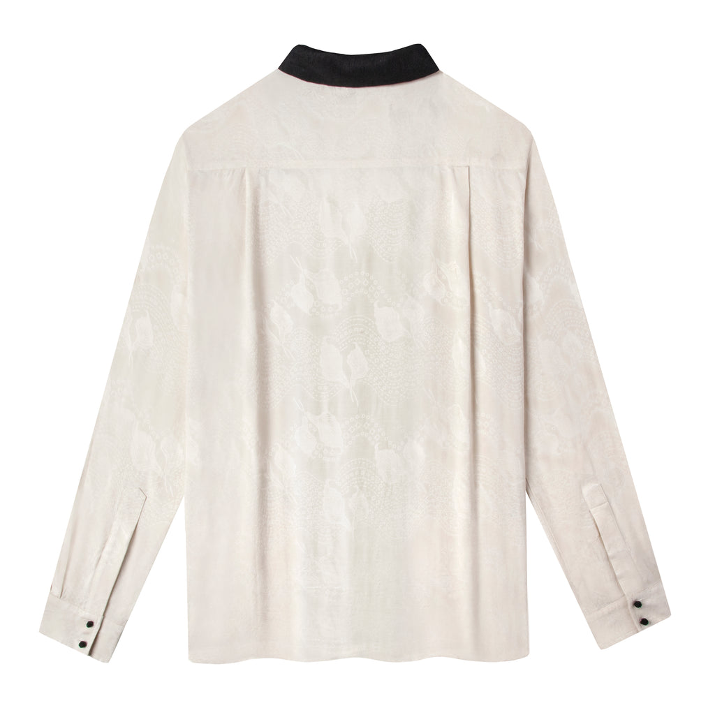 Back of No Smoking jacket against white background 