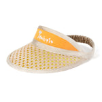 Shady Visor Casino Visor Yellow, Woven Raffia, One Size Fits All