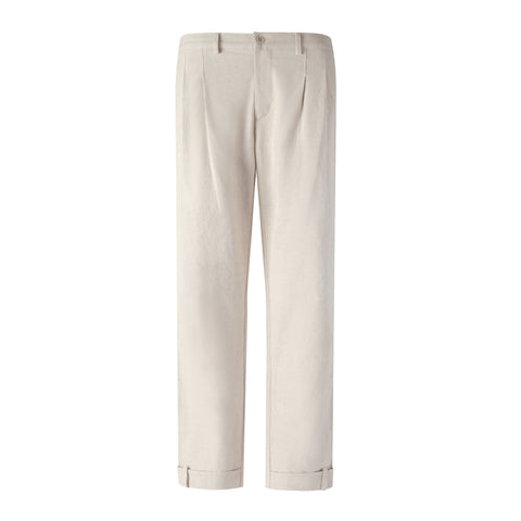 Buy Loose fit natural linen pant  Light feather gray  from  KnowledgeCotton Apparel