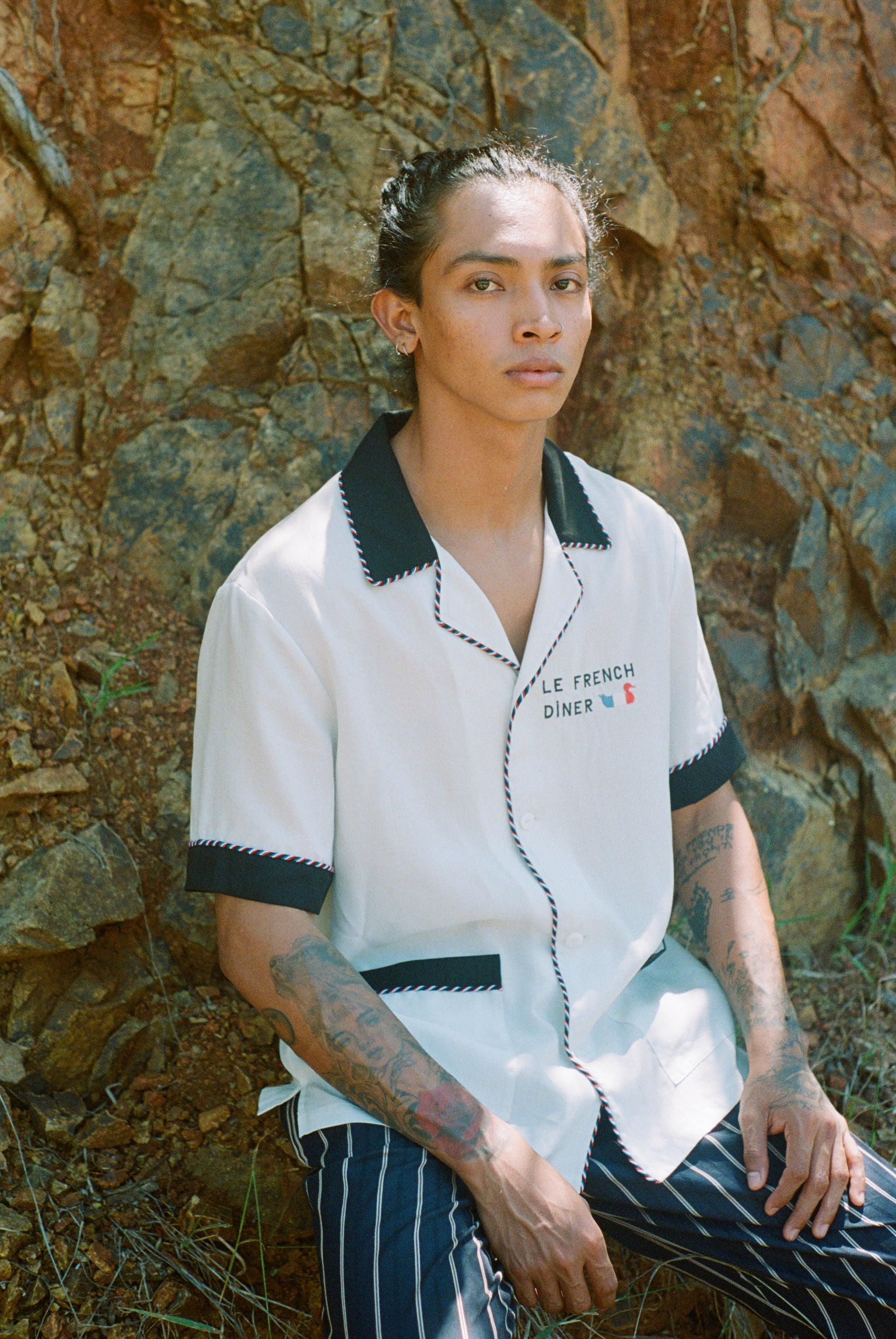 Le French Diner' Camp-Collar Tencel Shirt – Tombolo Company