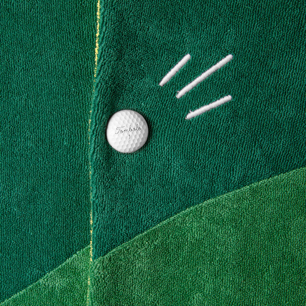 close up of Tombolo golfball button