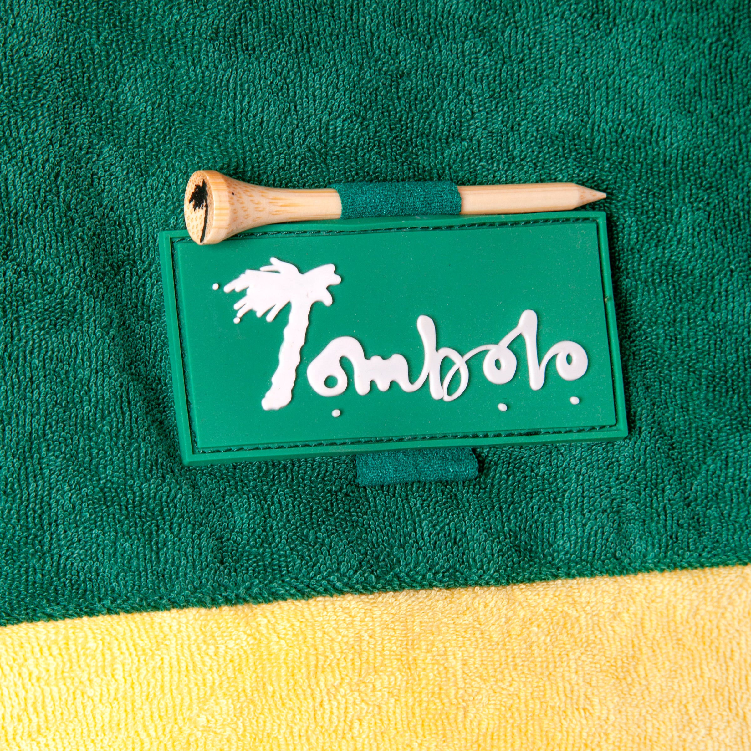 Another close up of the Tombolo patch and custom tee holder loop
