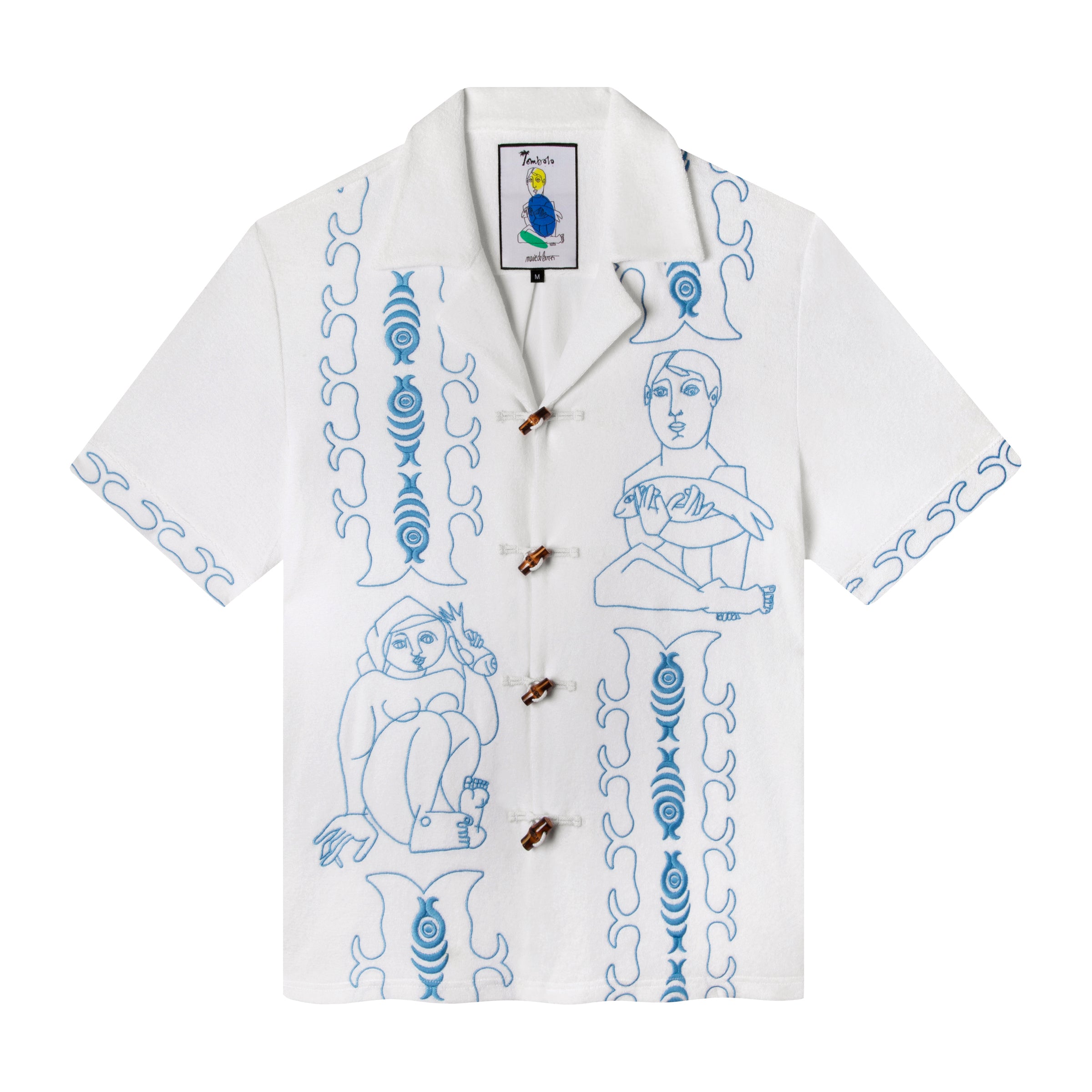 Tombolo Marie de Buttet white terry cloth shirt