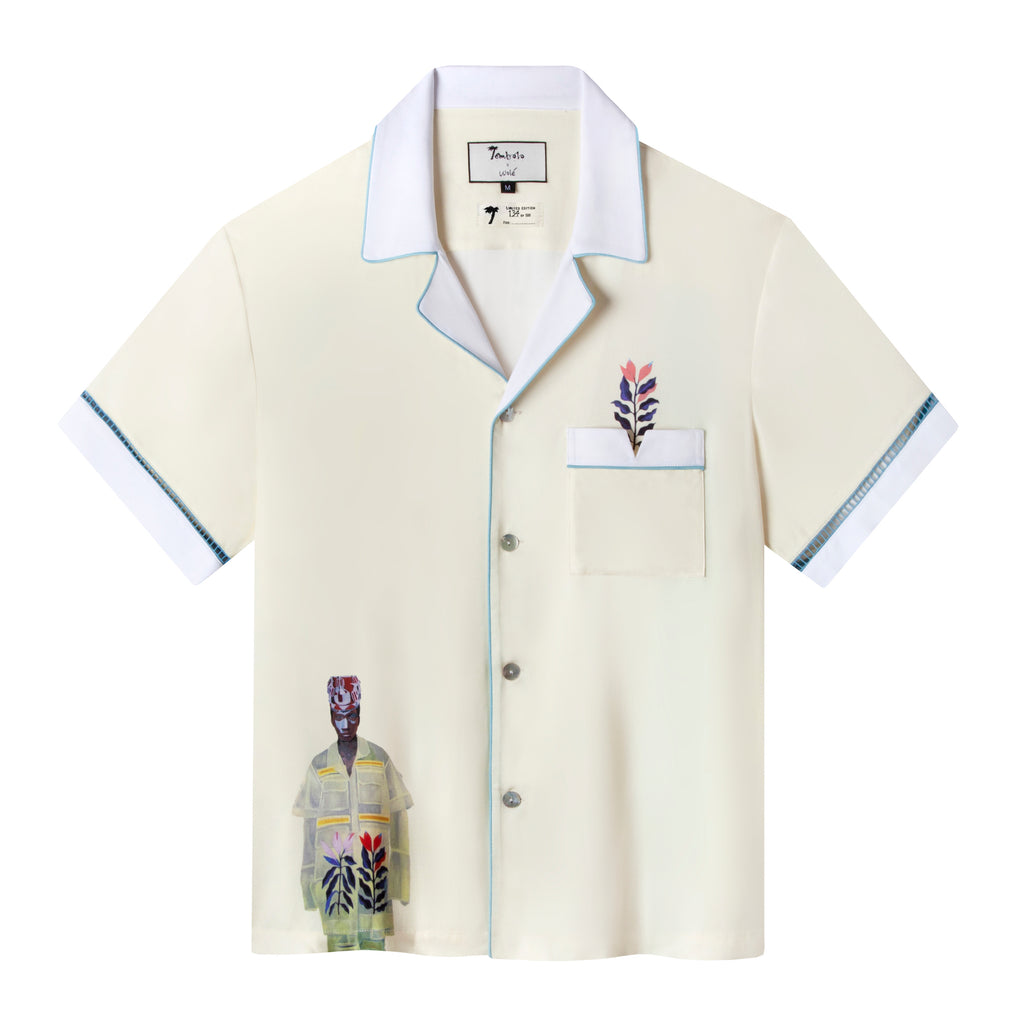 Gucci Ny Yankees Embroidered Cotton Bowling Shirt In Blue