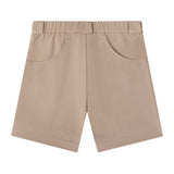 back view of beige shorts