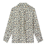 Back view of sunny disposition long sleeve showing box panel draping for ease of movement