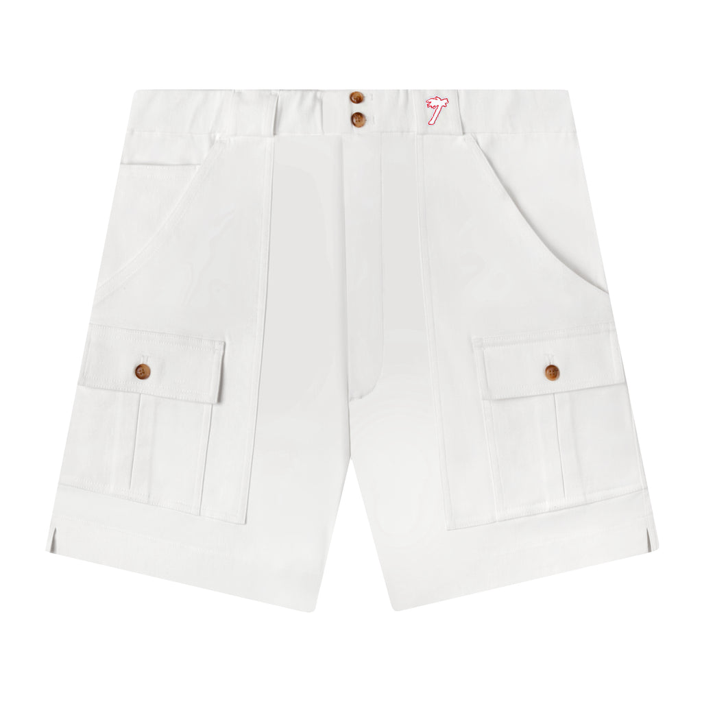 front view of white shorts