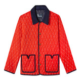 Red quilted jacket