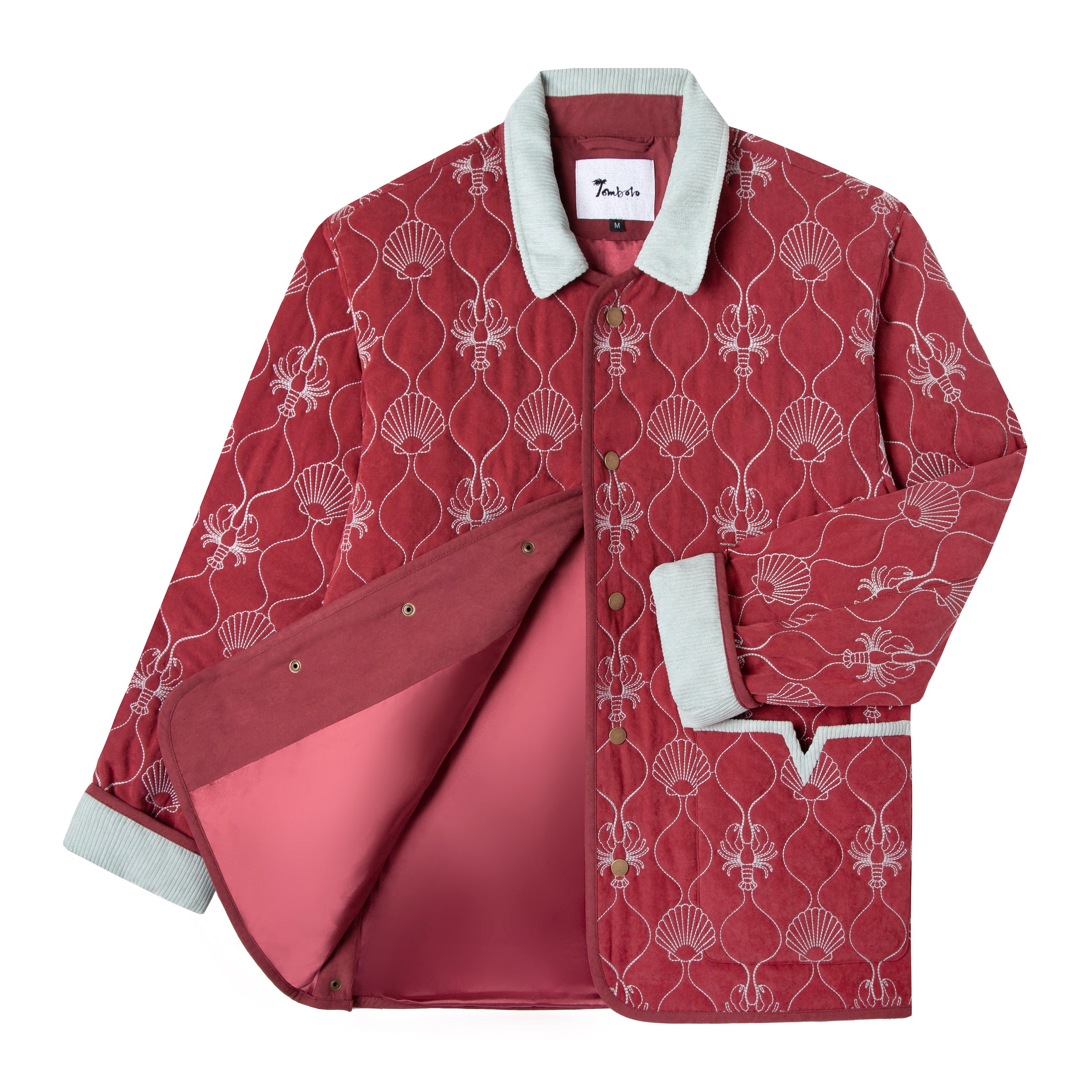 Maroon quilted jacket