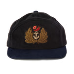 Navy and black cap