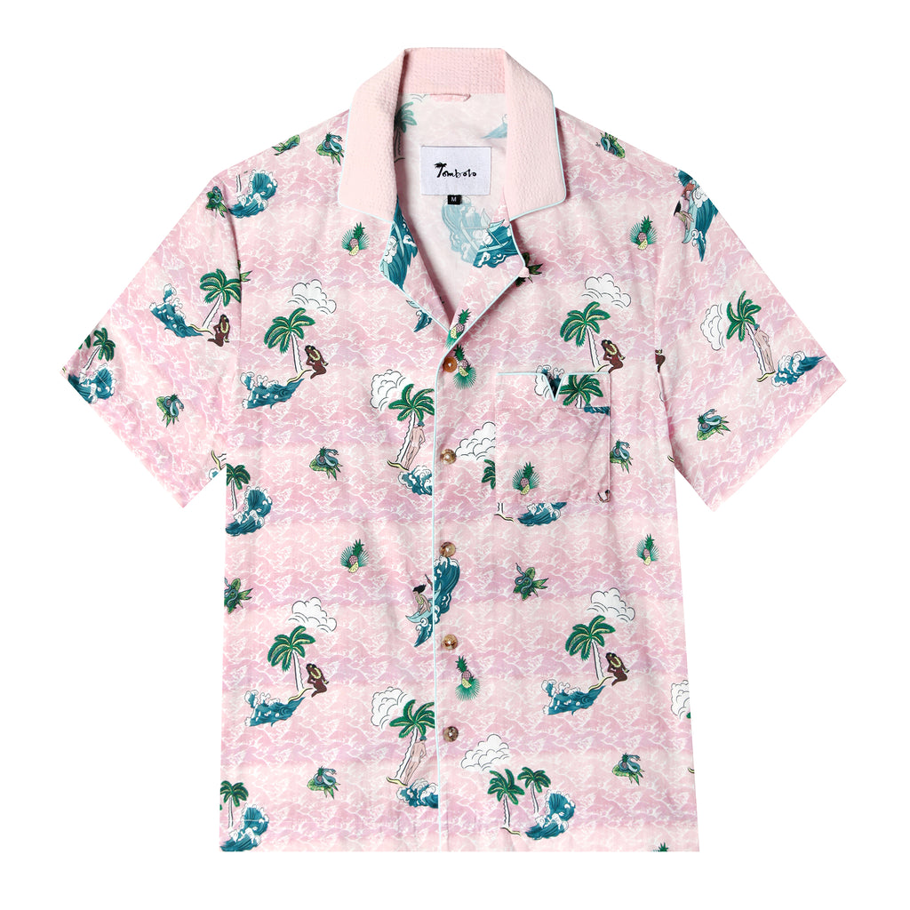 Playa of Eden (Pink) (Short-Sleeve) - Hawaiian Shirt – Tombolo Company