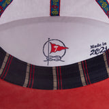 'Claws N' Roses' 7-Panel Souvenir Cap (White / Red)